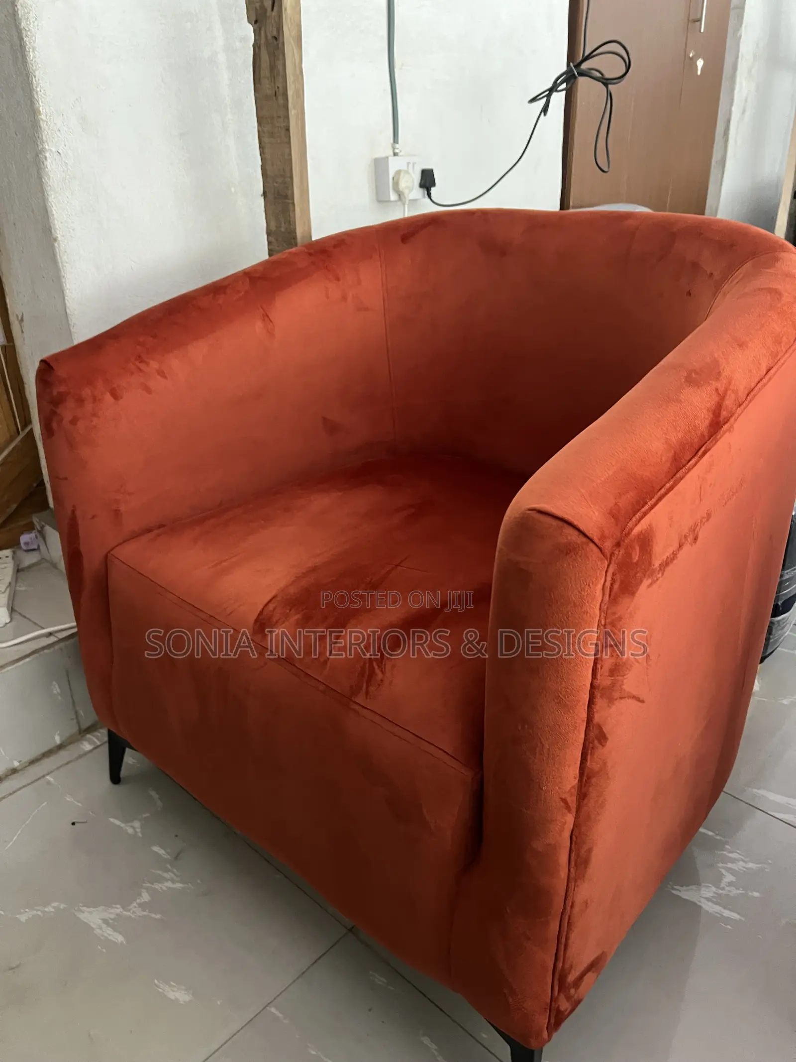 Orange Sofa- One Seater