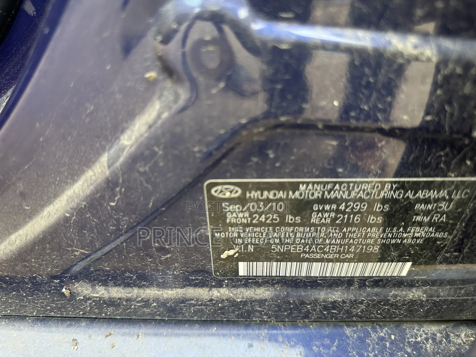 Hyundai Sonata 2011 Blue