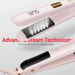 2-in-1 Professional Hair Styler | Titanium Flat Iron & Curling Iron