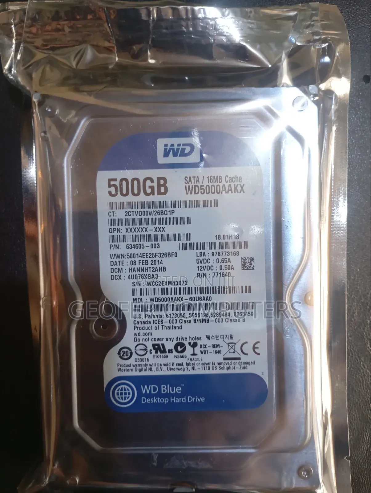 500 Gb Dekstop Hard