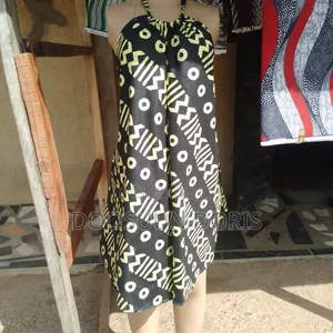Ankara Halter-Neck Backless Gowns