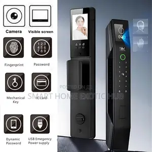 Tuya Wifi Fingerprint Door Lock 3d Face Intercom Palm