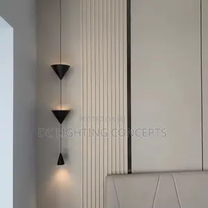 Nordic Long Cord Adjustable Height Led Pendant Light With Cone Shape