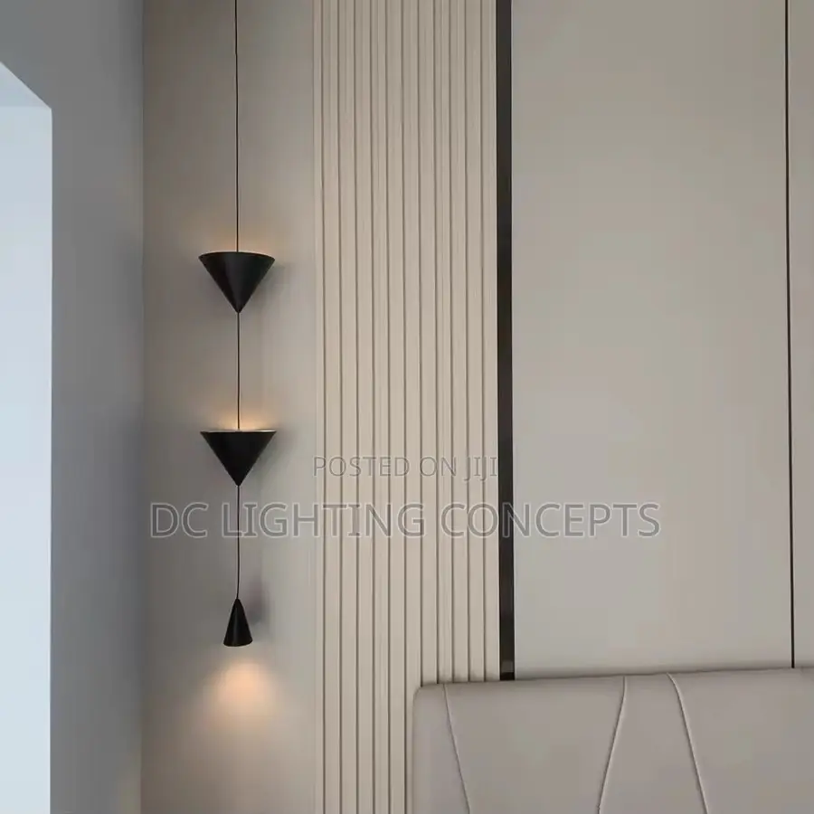 Nordic Long Cord Adjustable Height Led Pendant Light With Cone Shape
