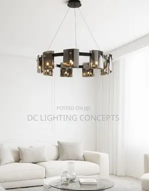 Nordic Round Glass Modern Custom Led Luxury Stainless Steel Chandelier