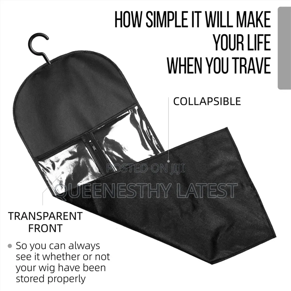 Professional Large Wig Storage Kit - Bag Hanger For Wigs/Extensions