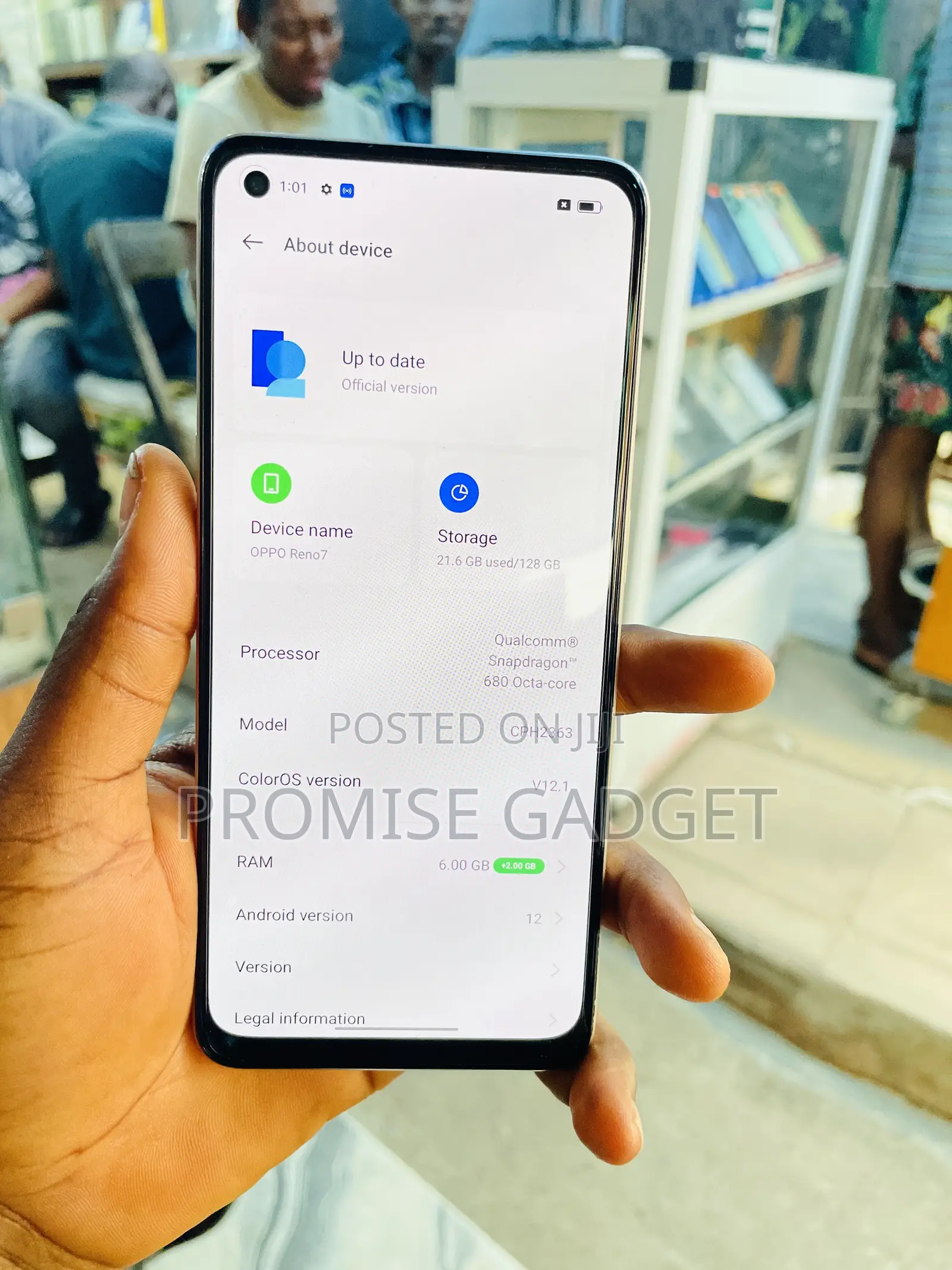 Oppo Reno7 128 GB Yellow