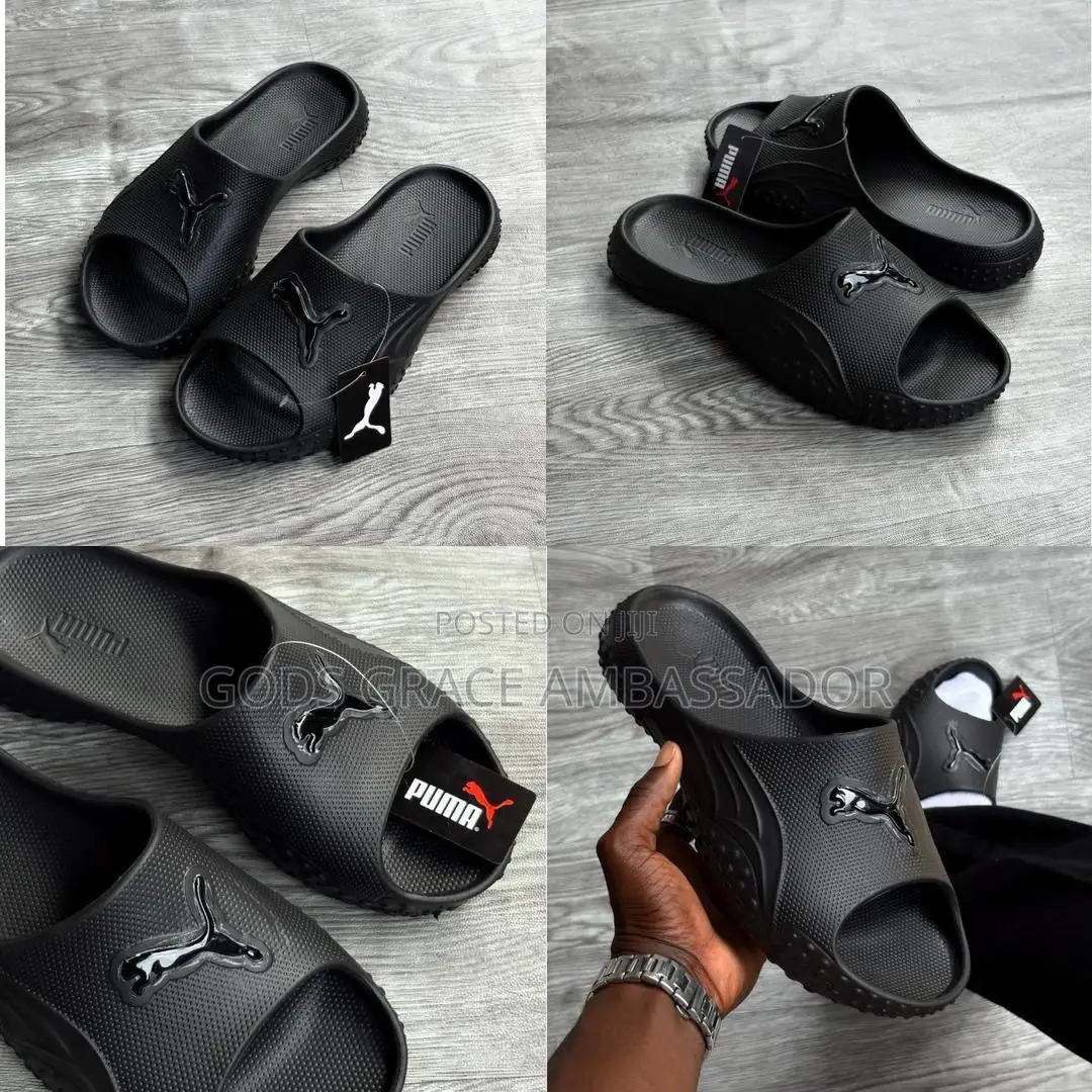 Puma Black Crocks Slide