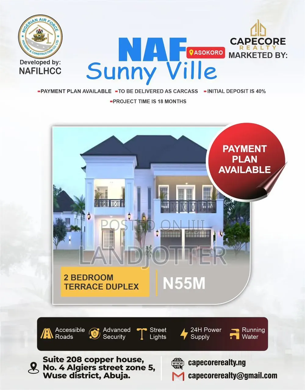 2 Bedroom Terrace Duplex - Carcass