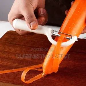 Premium Stainless Steel Peeler | Ultra-Sharp Fruit Veggie Trimmer