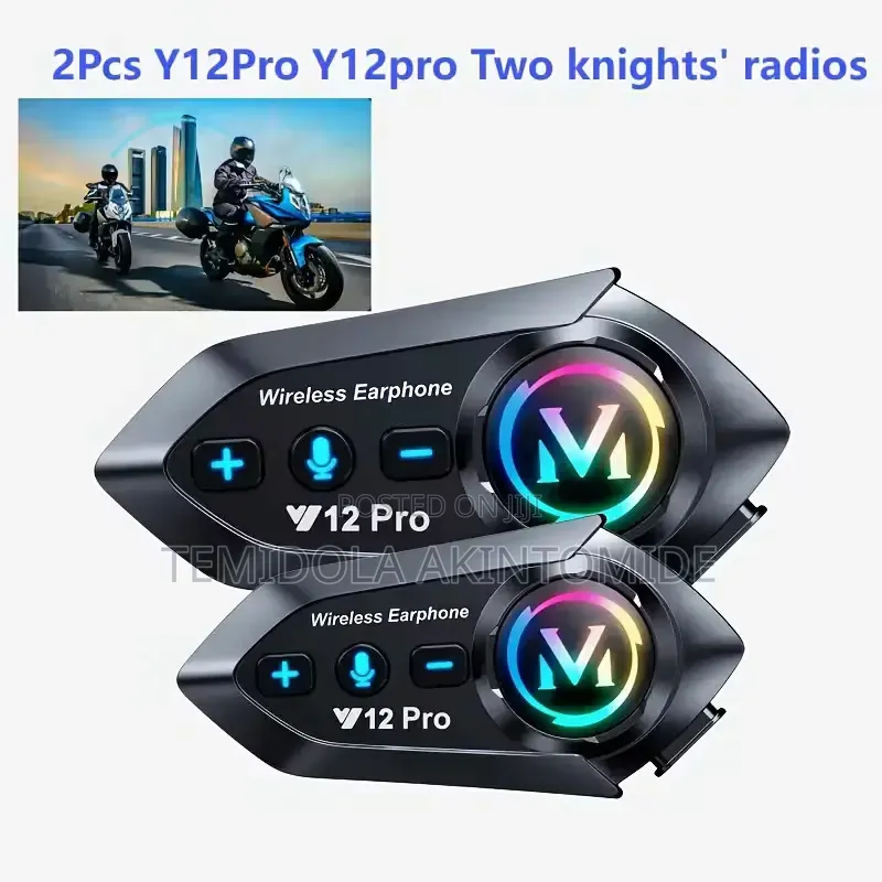 2 Units 500m Motorcycle Helmet Intercom Bluetooth
