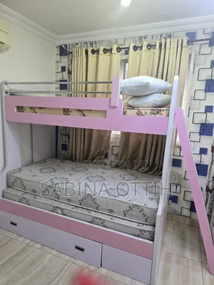 Like-New Children's Bunk Bed – Pink or Blue – Used Only 2 Months