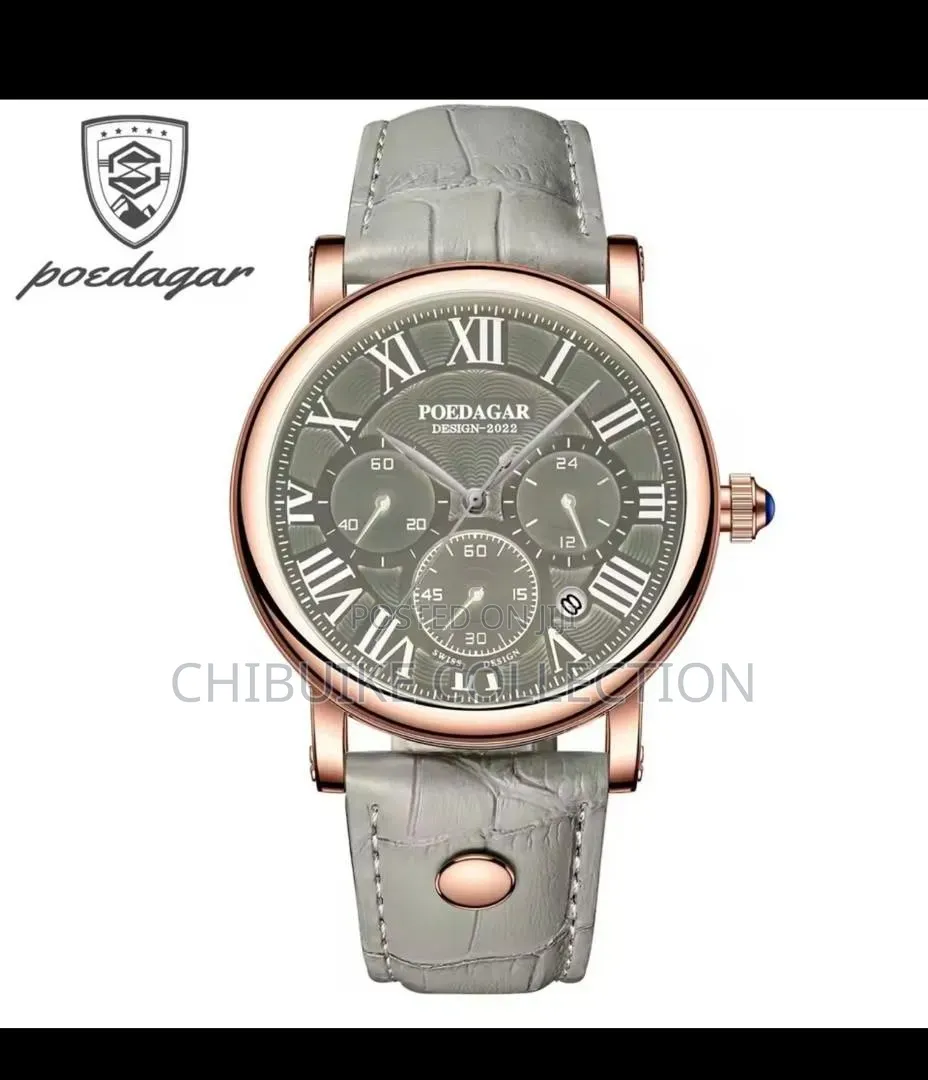 Poedagar Chronograph Leather