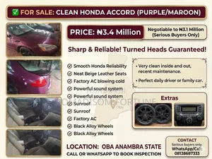 Honda Accord 2007 Purple