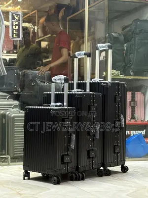 3in1 Aluminum Frame Luggage Set Tsa Lock Unbreakable Travel Box