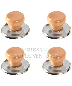 4pcs Solid Wood Bead Pot Lid Handles Cover Replacement Handgrip