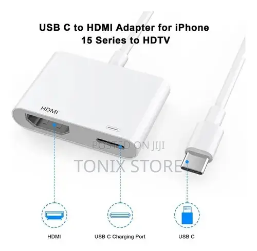 Type-C to Hdmi Video Adapter With Usb-C Fast Charging Port