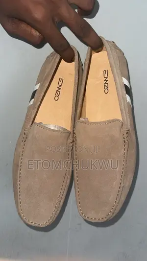 Enzo Beige Suede Loafers