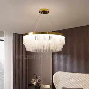 Modern Luxury Round Crystal Tassel Nordic Chandelier