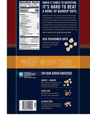 Quaker Old Fashioned Oats, 160 Oz.