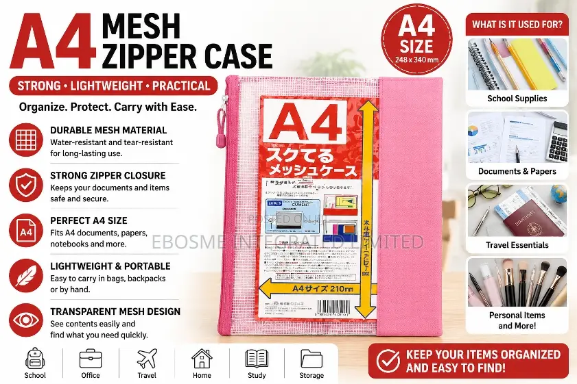 A4 Mesh Zipper Case