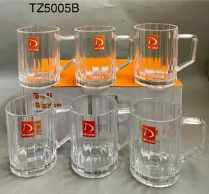 6 Pieces Glass Cup With Handle