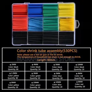 530pcs Coloured Electrical Insulation Shrink Sleeve