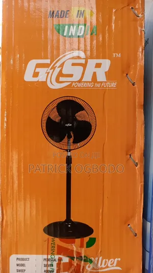 GSR Silver Pedestal Standing Fan