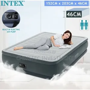 Intex Inflatable Double Dura Beam Air Mattress 1.52mx 2.03mx 46cm
