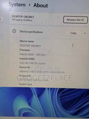 Laptop HP 15 4GB Intel Pentium SSD 128GB