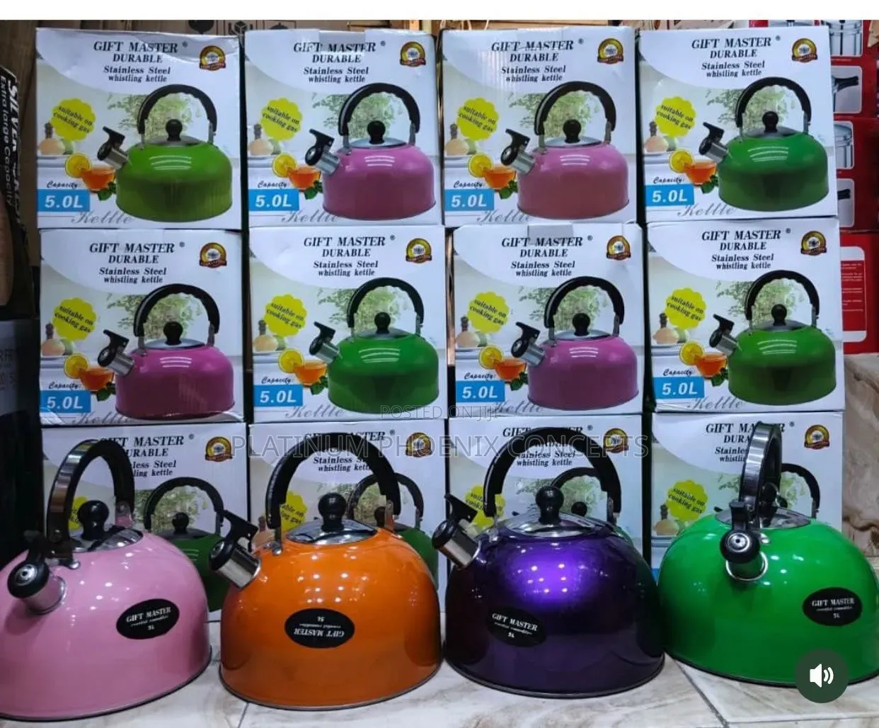 5l Gift Master Coloured Kettle