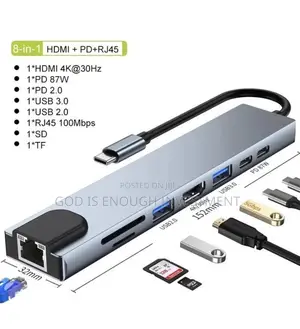 Type-c To 8 In 1 Adapters