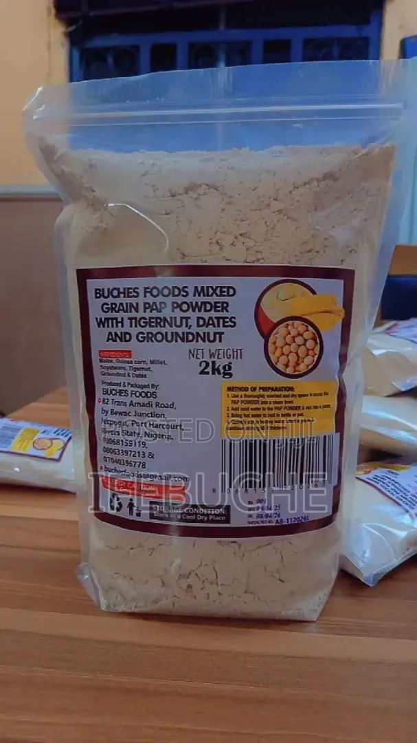 Mixed Grains Pap Powder With Soyabeans, Tigernut, Groundnut and Dates
