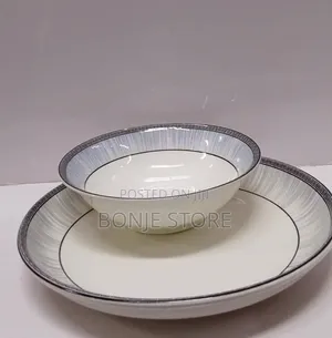 Quality Serving Plate and Soup Bowl - 12 Pieces