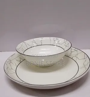 Quality Serving Plate and Soup Bowl - 12 Pieces