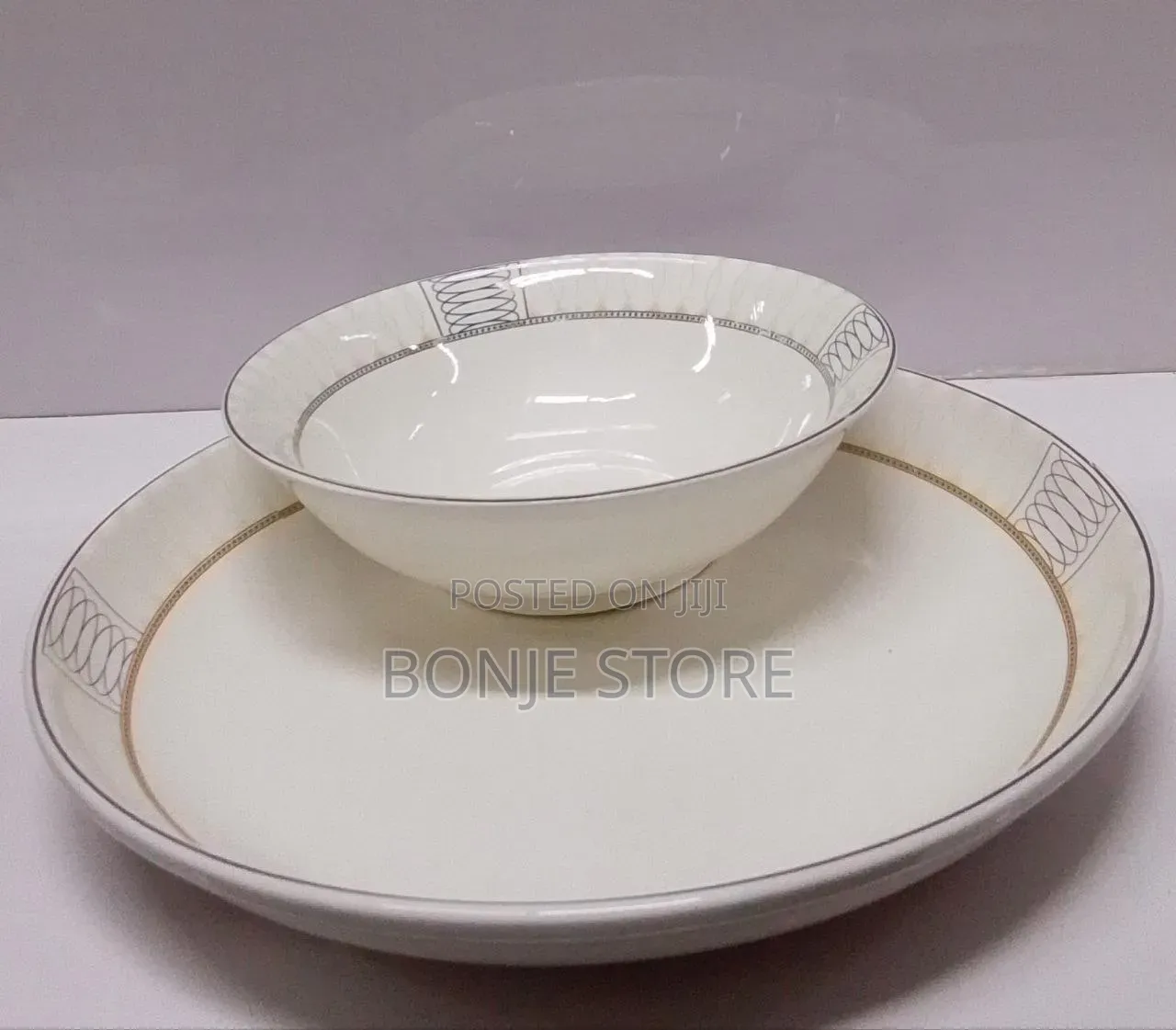 Quality Serving Plate and Soup Bowl - 12 Pieces