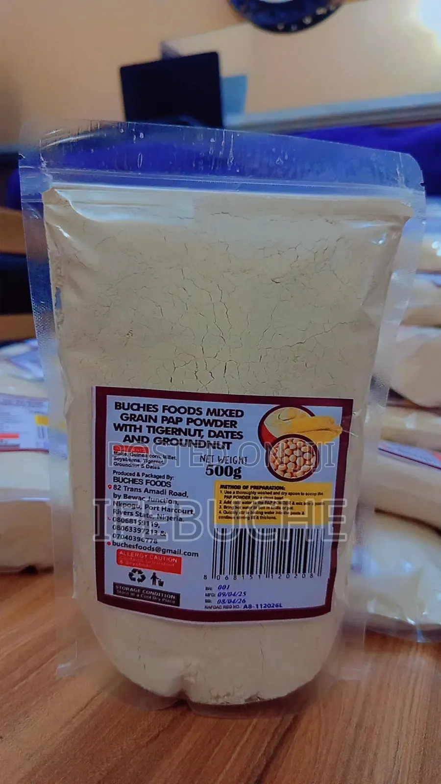 Mixed Grains Pap Powder With Soyabeans, Tigernut, Groundnut and Dates