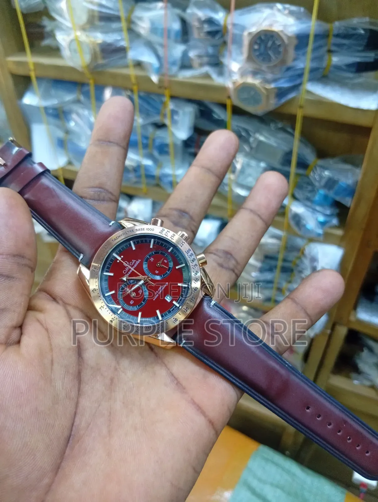 Omega Solid Quality Leather Chronograph