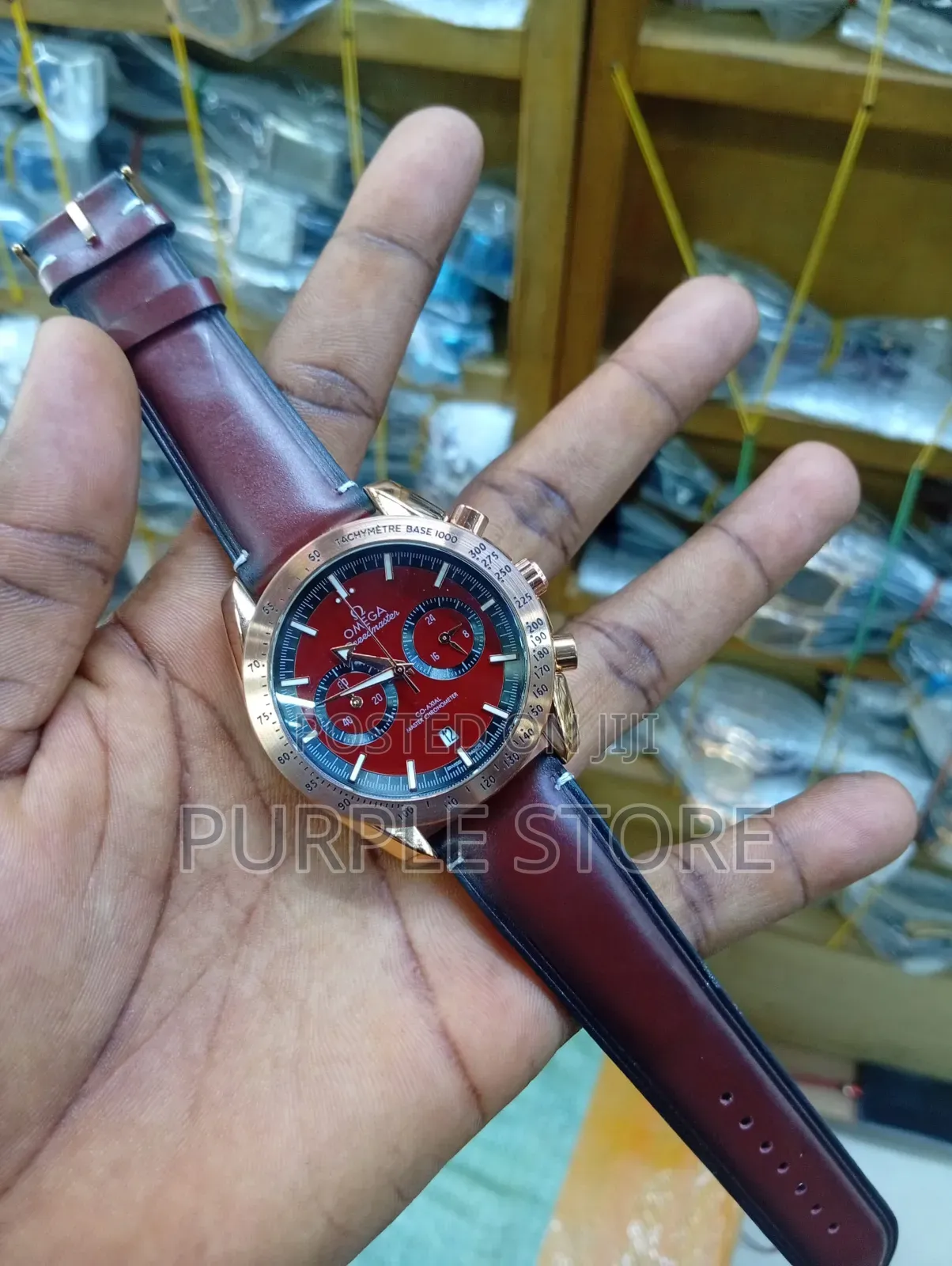Omega Solid Quality Leather Chronograph