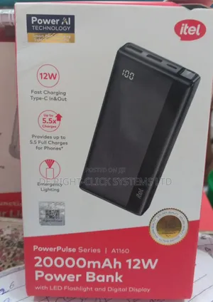 Itel 20000mah Dual Output Fast Charging Power Bank