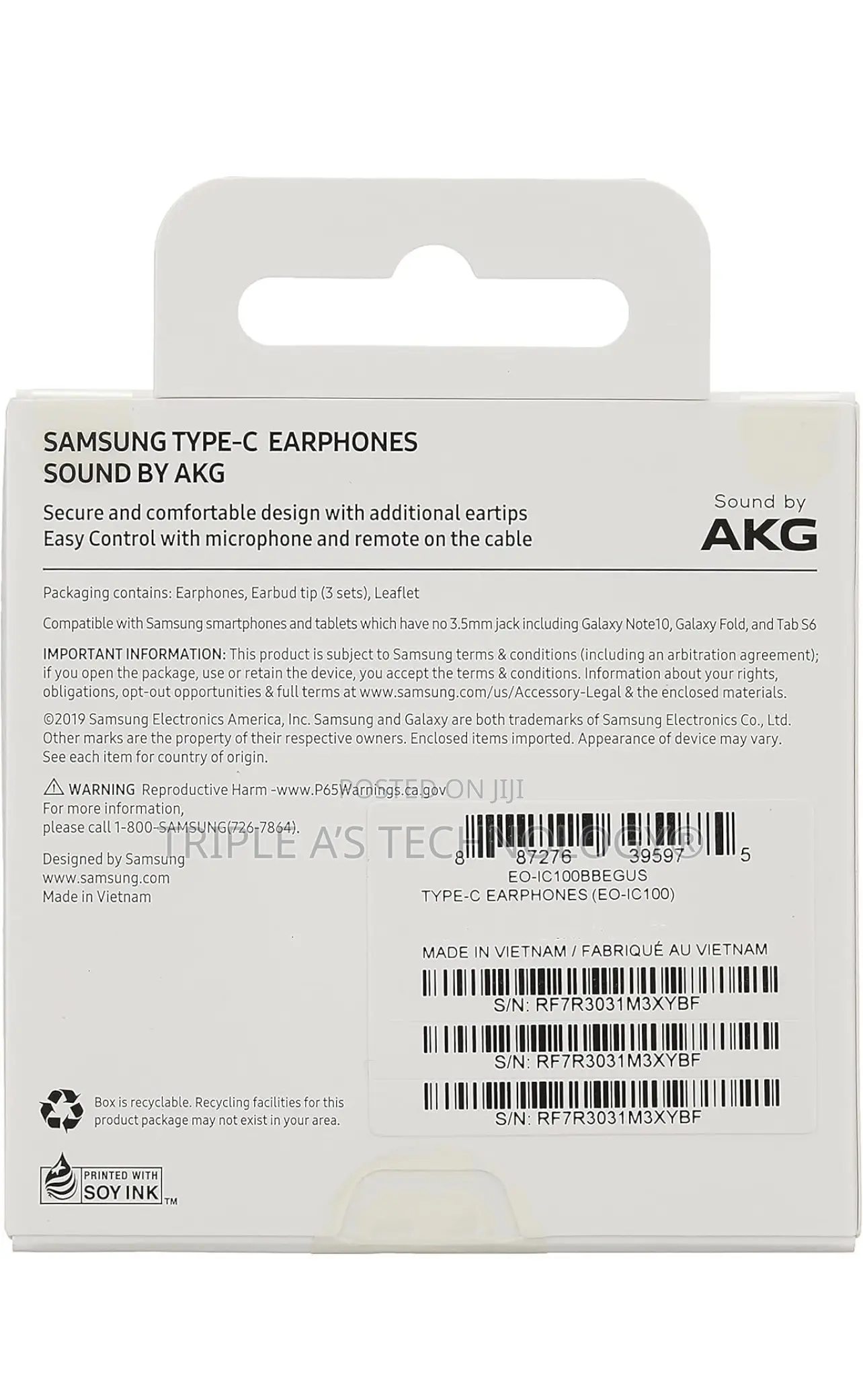Original Samsung Eo-Ic100bbegus Corded Type-C