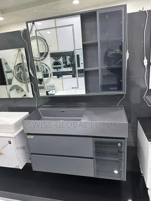 High Quality England Single Bowl Cabinet With Led Mirror