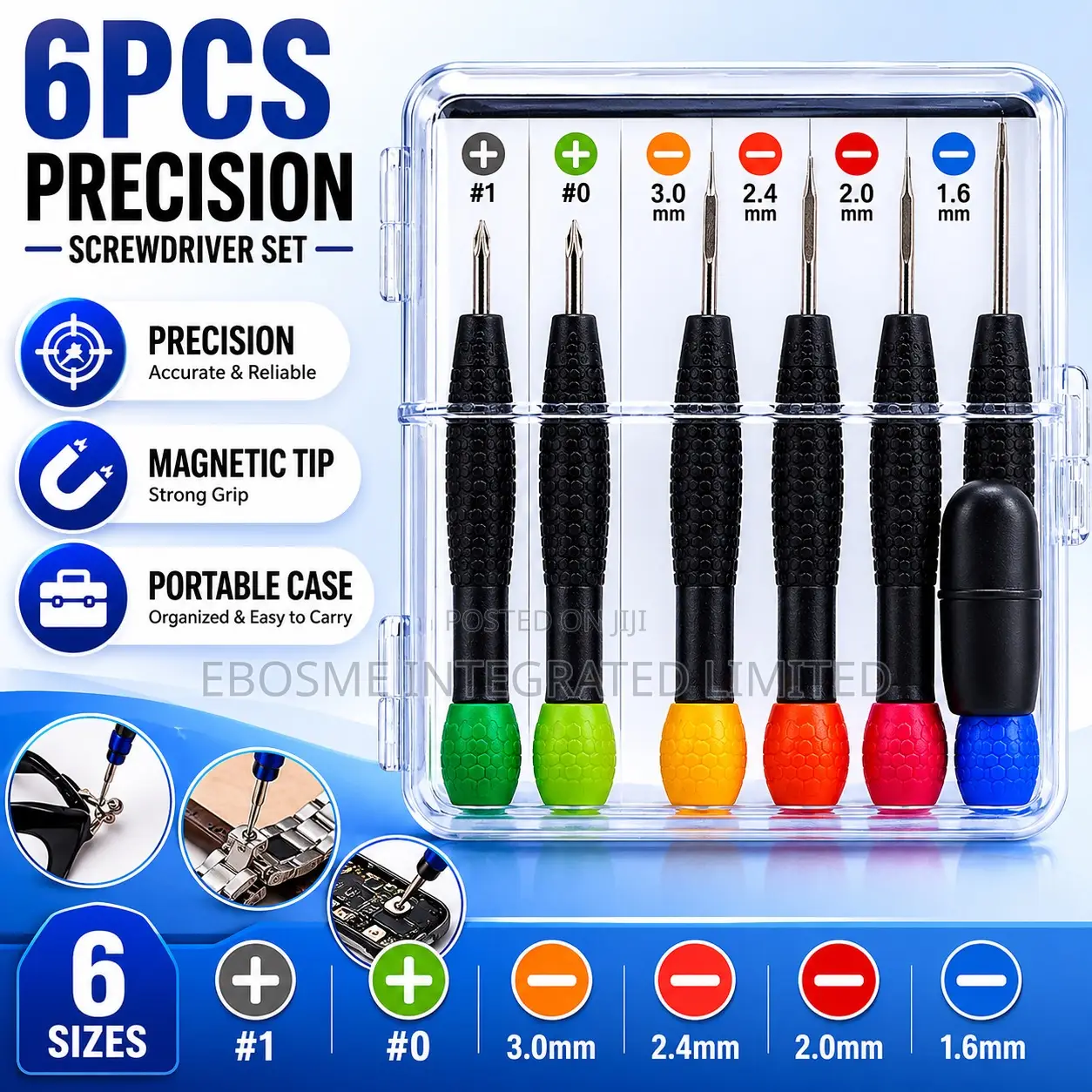 Precision Screw Driver Set (6pcs)For Repair +2 4-