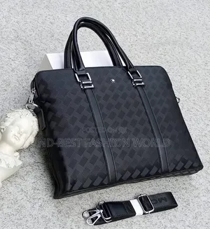 Pure Black Leather Bag