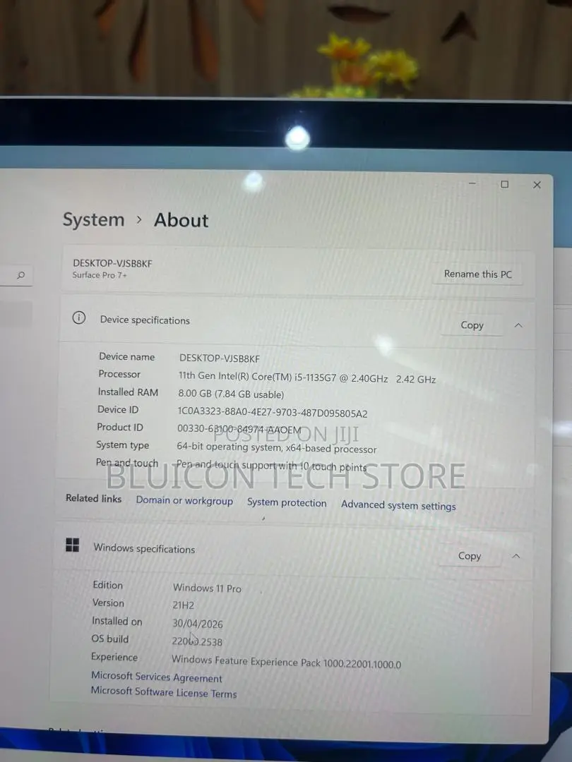 Laptop Microsoft Surface Pro 7+ 8GB Intel Core i5 SSD 256GB
