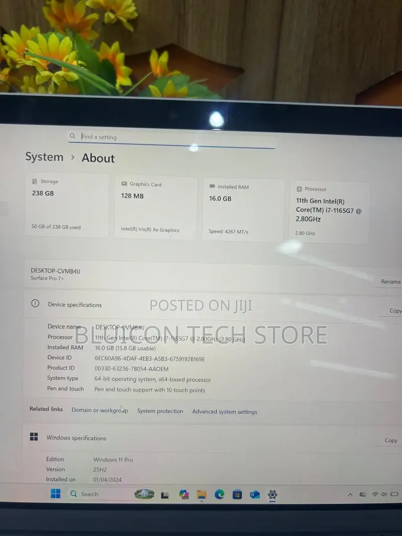 Laptop Microsoft Surface Pro 7+ 16GB Intel Core i7 SSD 256GB