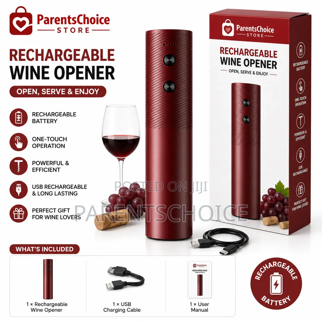 Rechargeable Wine Opener