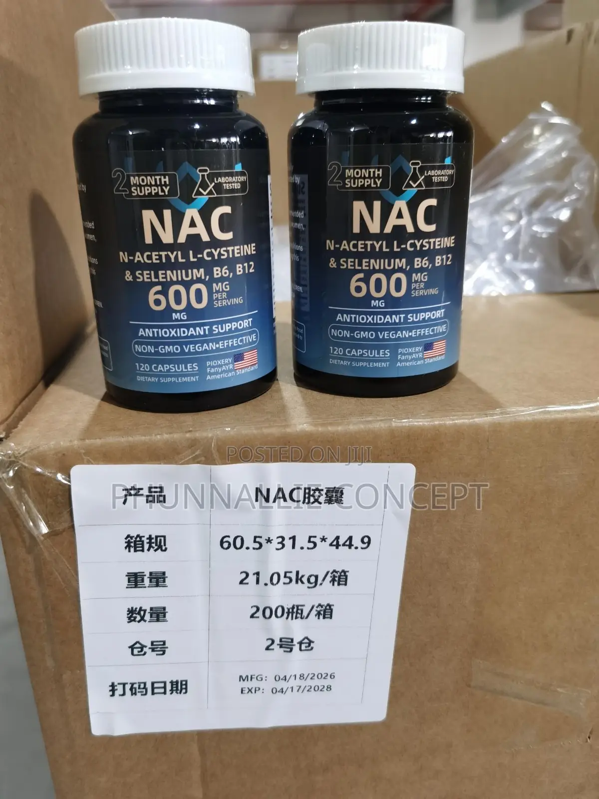 Nac N- Acetyl L-Cysteine Selenium B6,B12