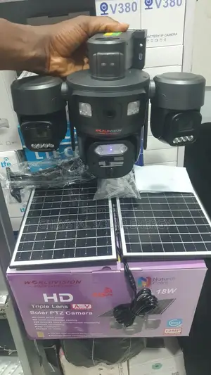 Uhd4k 3in1 Ubox Security CCTV Solar Camera +Mobile App 2 Solar Panel