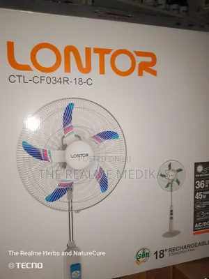 Lontor 18 Inches Rechargeable Standing Fan With Usb Port